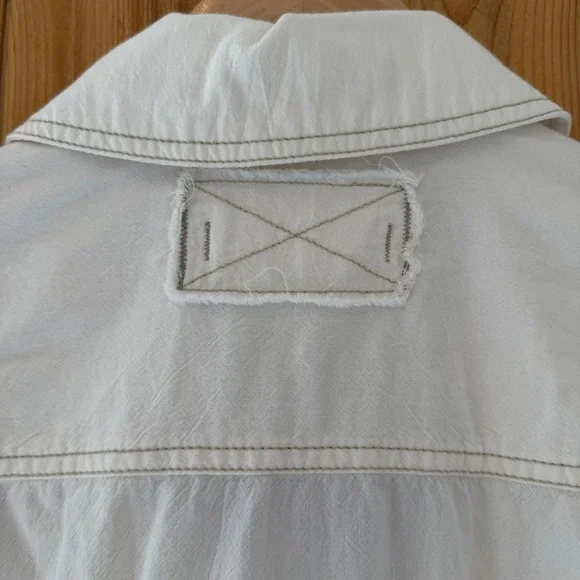 We The Free People Marten Cotton Oxford Top in White Size Small - Picture 14 of 16